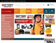 Tablet Screenshot of batteryclearance.com